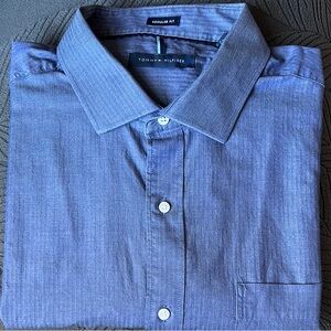 Tommy Hilfiger Blue Casual Button Down Shirt long sleeve